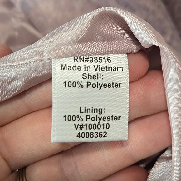 Coldwater Creek Blazer Jacket Mauve Pink Watercolor Silky Classic Career Plus 16 - Picture 4 of 7